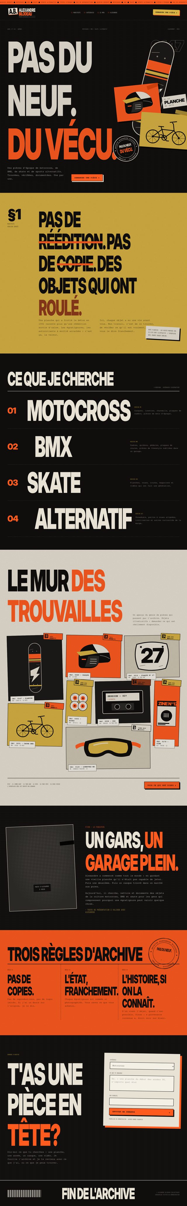 Aperçu du site Alexandre Bilodeau Collectibles