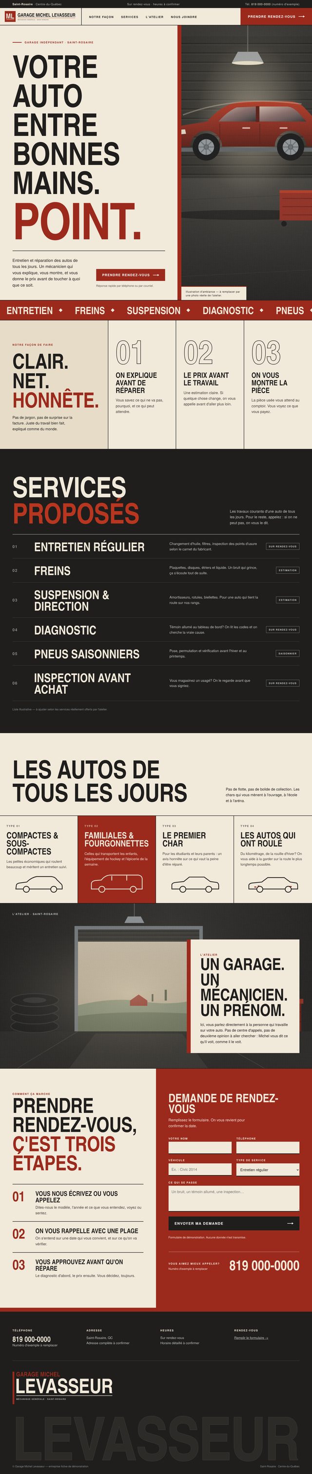 Aperçu du site du Garage Michel Levasseur